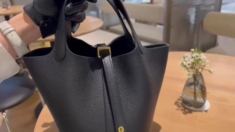 Designer's Niche Bucket Genuine Leather, Hand, High-end Feel, Top Layer, Cowhide, Vegetable Basket, , And Women's_voghion.com