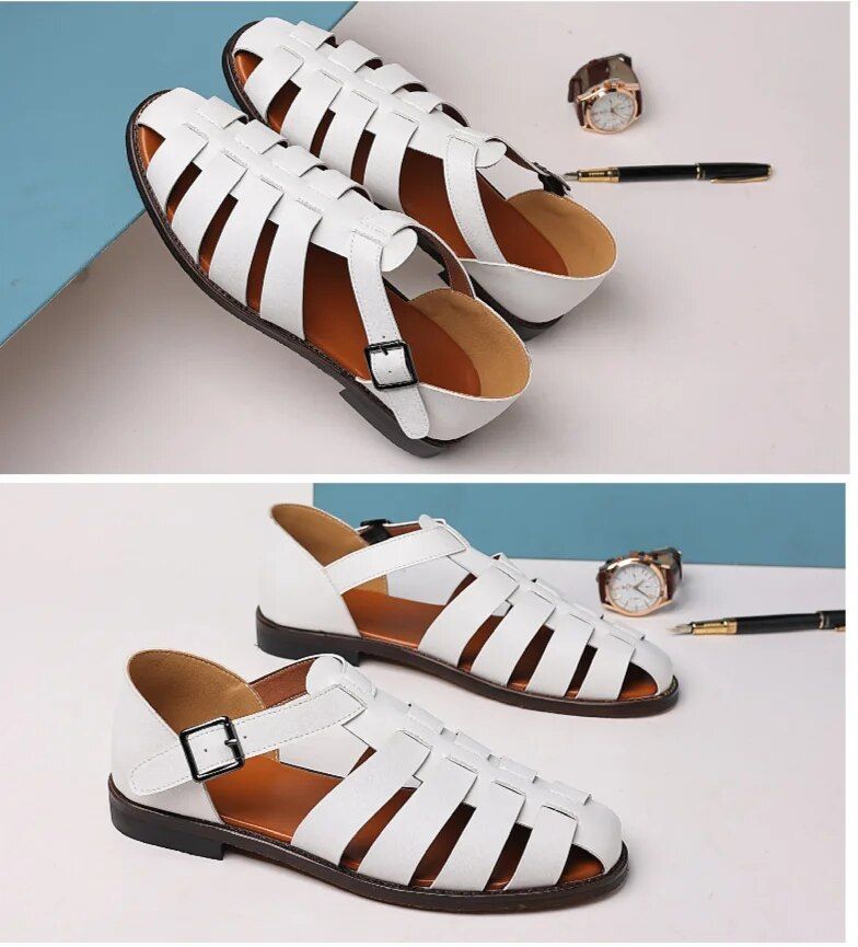 Große Größe 2024 neue Casual Sandalen Herrenmode Trend Römerschuhe_voghion.com
