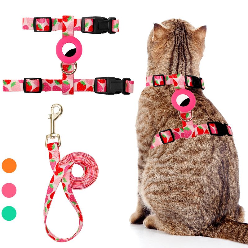 Novo conjunto de corda de tração anti-fuga ajustável cinta de peito para gato - confortável e macio_voghion.com