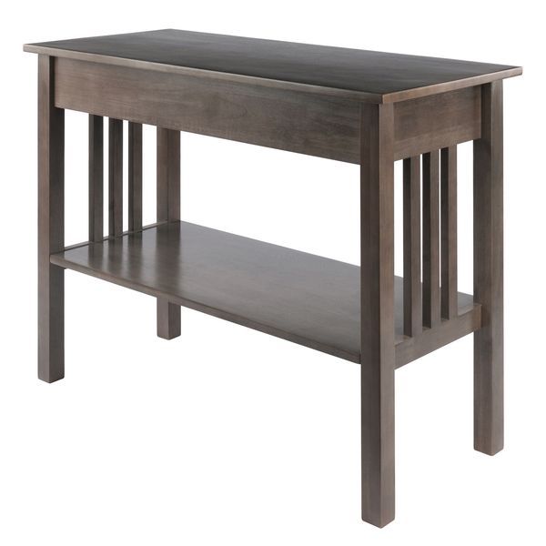 Stafford Console Hall Table; Oyster Gray_voghion.com