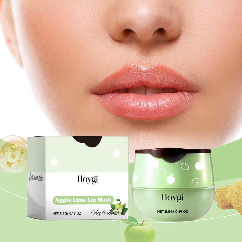 Grønn leppemaske, leppefuktighetsgivende fuktighetsgivende pleie-leppemaske_voghion.com