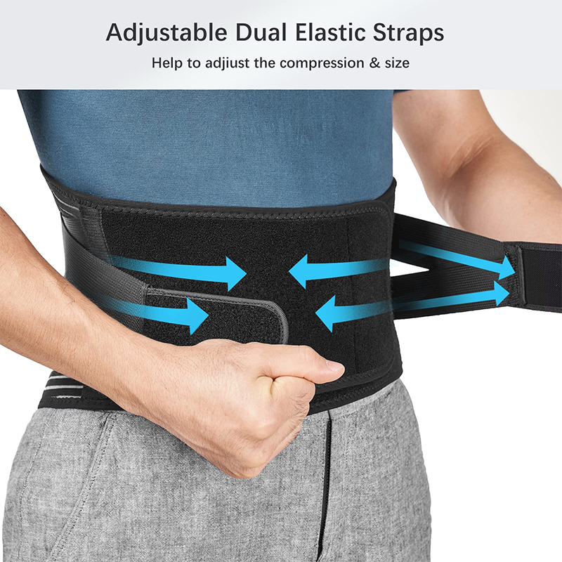 Pull Back Double Lumbar Support Belt Waist Workout Corset Men Spine Decompression Waist Trainer Brace Back Pai_voghion.com
