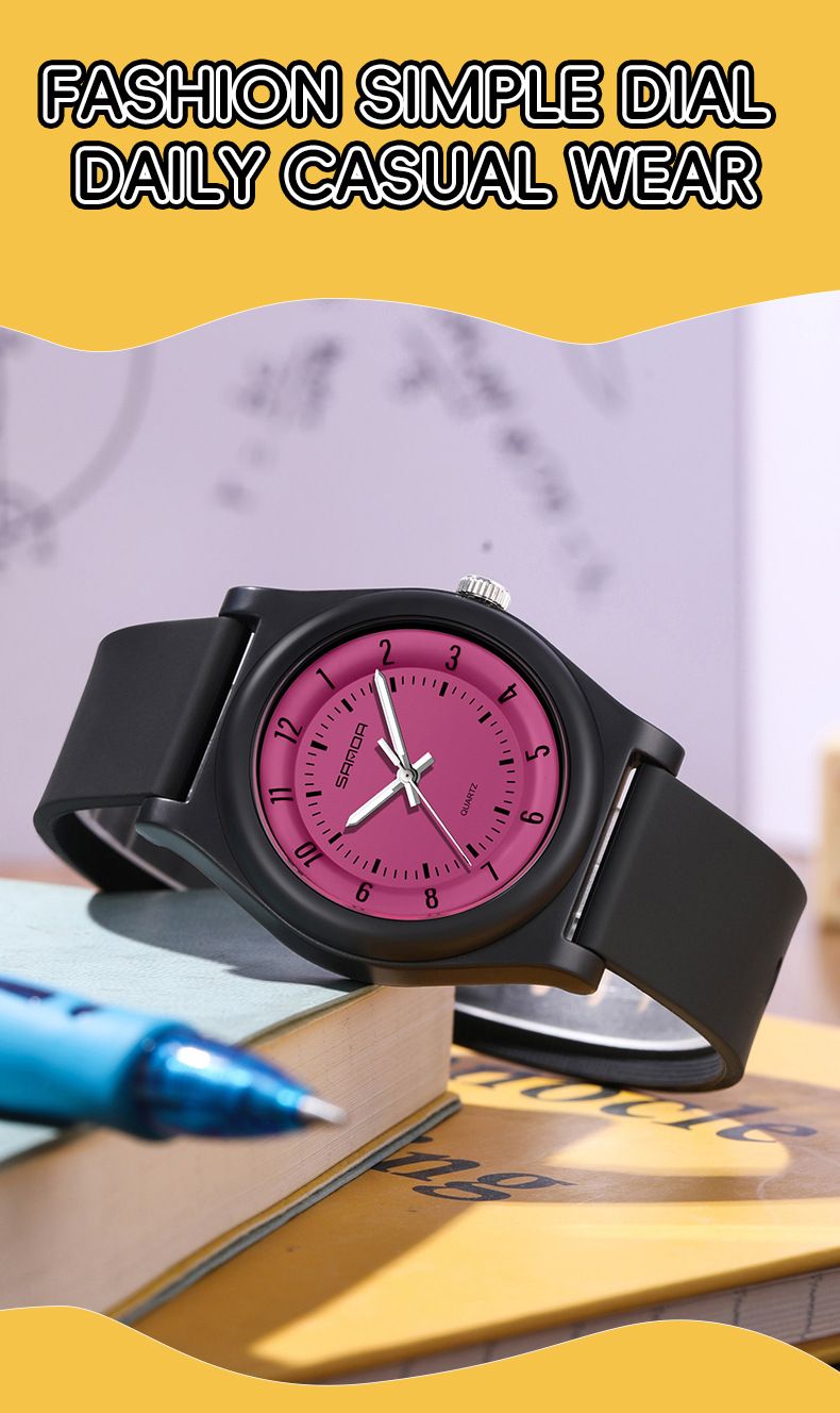 Wasserdichte Quarzuhr für Damen und Herren, minimalistische, modische Analogarmbanduhr mit leuchtenden Zeigern, 50 m Wasserdichtigkeit, rundes Zifferblatt, lässiger Stil_voghion.com