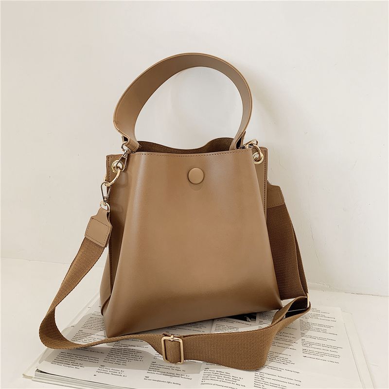 Borse da donna alla moda Borse a tracolla eleganti con tracolla larga a secchiello grande per donna Borsa a tracolla in morbida pelle Portafoglio_voghion.com