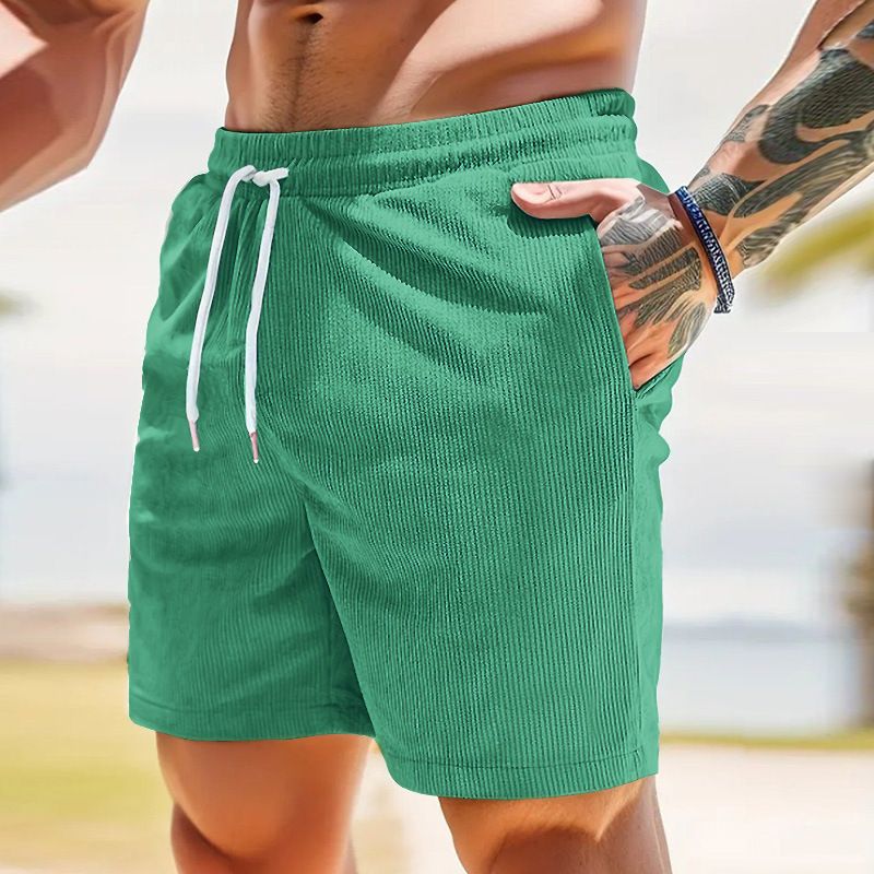 Short de sport en velours côtelé à séchage rapide pour homme, style américain, simple et décontracté, 2025_voghion.com