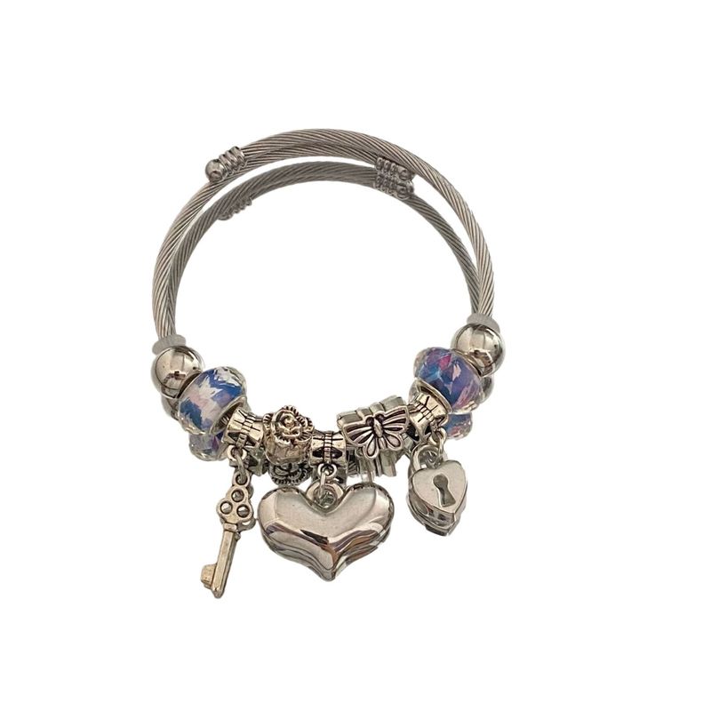 Pan's Edelstahl Vielseitig Ins Perlen DIY Perlen Herz Armband Für Frauen Charme_voghion.com