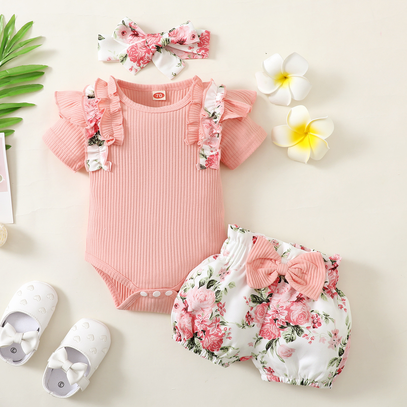 INS populære børnetøj AliExpress bedst sælgende pit bomuld og printede shorts med bælte mode stil_voghion.com