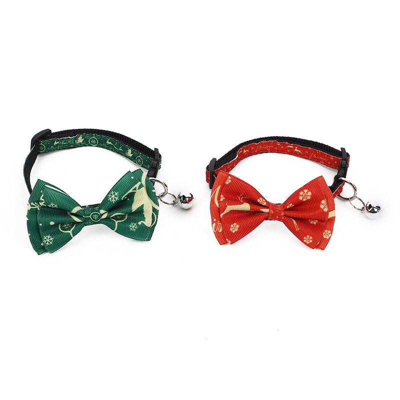 2024 Christmas Snowflake Decoration Cat Bow Collar Night Light_voghion.com