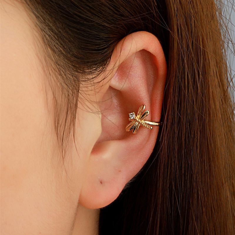 Orecchini a clip a forma di U con libellula in stile coreano retrò Mori Super Immortal Ear Stud Earrings ins Internet Popular Mini Earrings_voghion.com