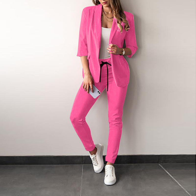 Vêtements pour femmes, costume décontracté à la mode, ensemble deux pièces pour femmes_voghion.com