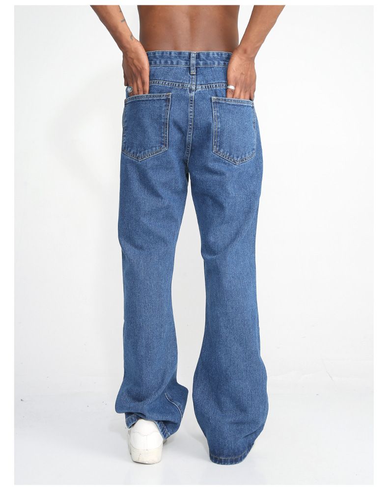 EF JEANS | 2023 Neuheit, Gerade Vielseitige Einfarbige Jeans, Für Damen Und Herren Gleich, Nicht Elastisch, Leicht Gezogen Dunkelblau_voghion.com