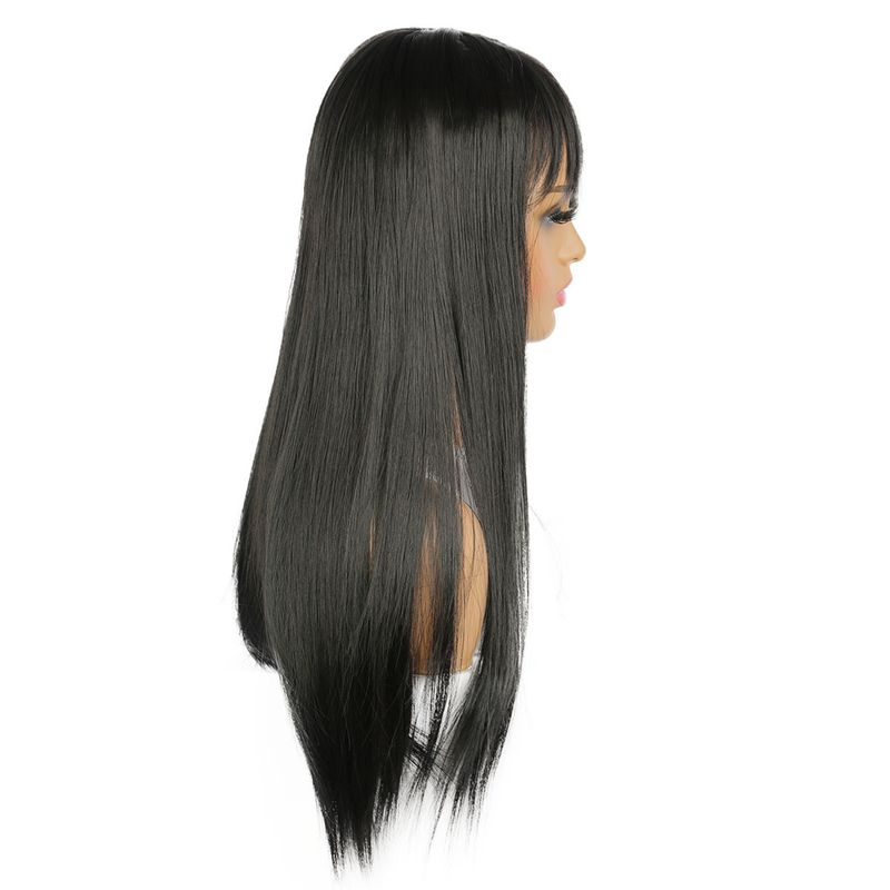 Hair Extensions Wigs Hot Selling Wigs For Women Synthetic Fiber Full Head Cover Black Bangs Cos Long Straight Hair_voghion.com