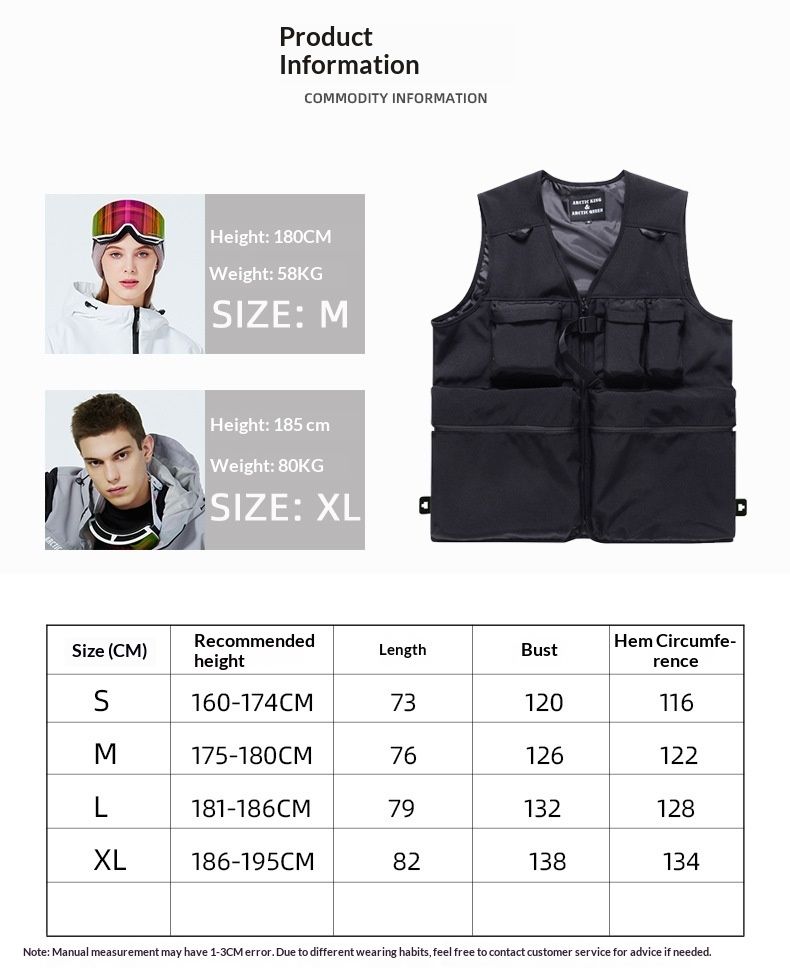 001 Herren und Damen, Winter Outdoor Winddichte, wasserdichte, kältebeständige Skiweste für drinnen und draußen zum Skifahren_voghion.com
