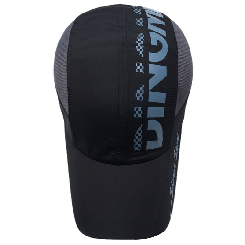 XinWq Summer Letter Print Extended Brim Adjustable Baseball Men Women Sports Running Sunscreen Visor Mesh Patcowork Sun_voghion.com