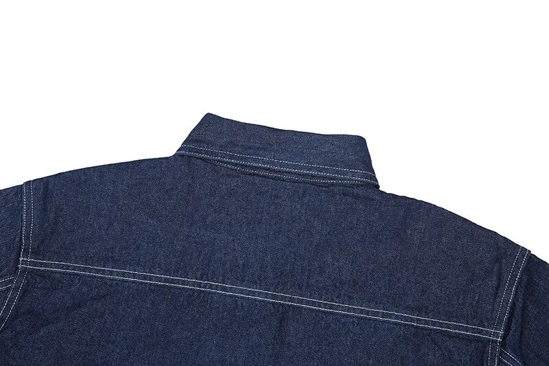 İlkbahar Sonbahar Kargo Gömlek Erkekler Uzun Kollu Çizgili Batı denim gömlek Safari Tarzı Askeri Erkek Gömlek Çok cepler Erkekler Tops_voghion.com