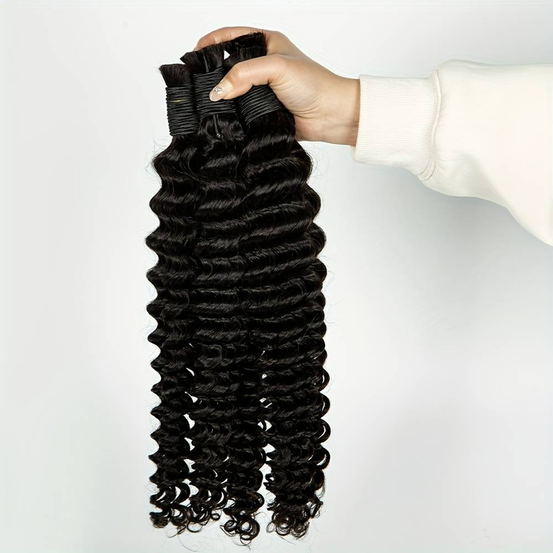 Capelli veri 100% capelli umani capelli ricci profondi confezione da 2 pezzi totale 100 g 50 g/pz_voghion.com