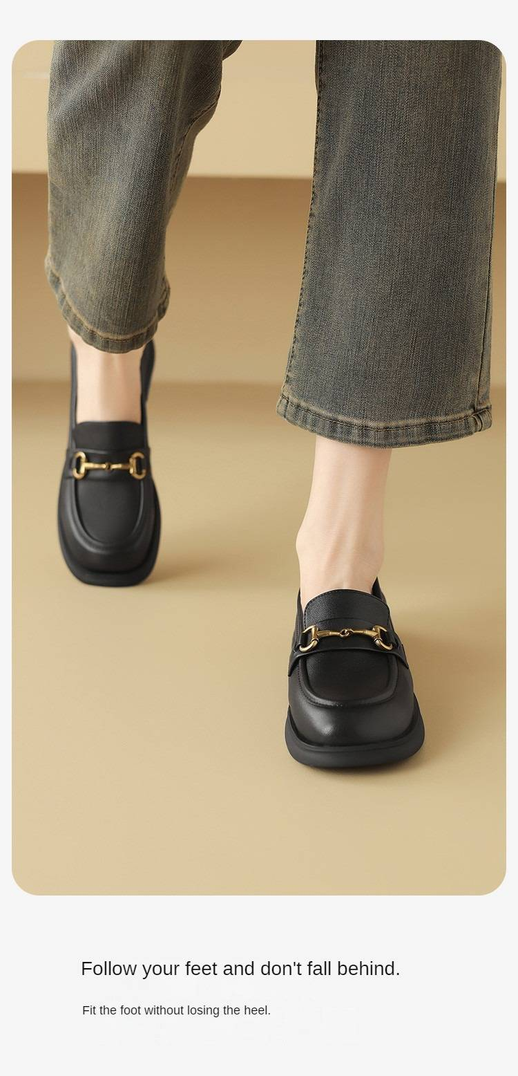 cameido Fårskinn British horsebit casual loafers, slip-on djupmun uniform enstaka skor för hösten 2024_voghion.com