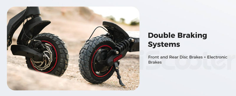 iScooter iX7 Pro Elektrisk Scooter 10'', 2*1000W 48V17.5Ah App Control, Dual Suspensions_voghion.com