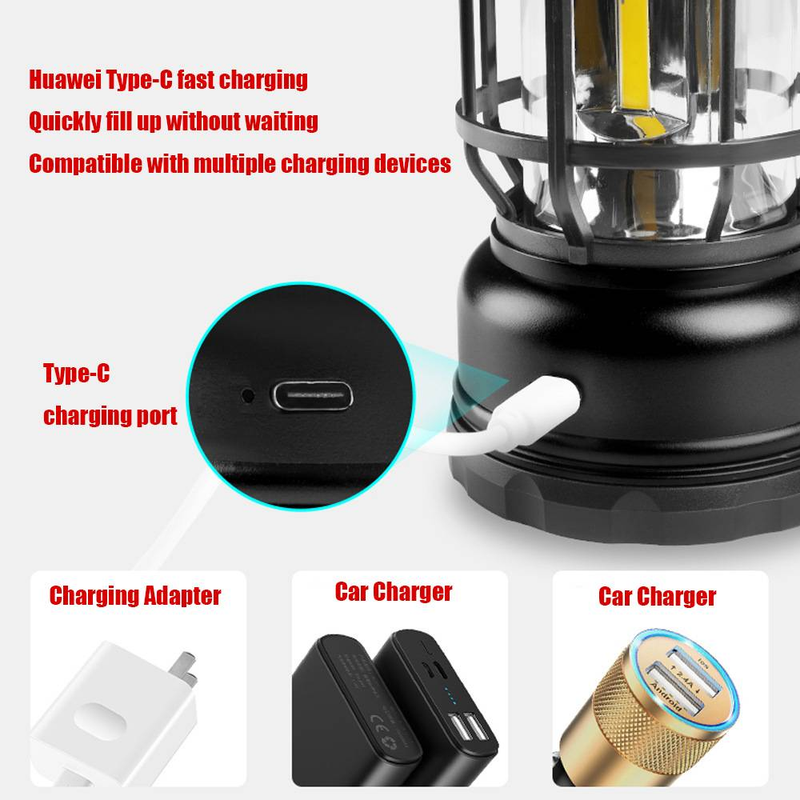 2025 neue Retro Pferd Licht Outdoor Notfall Camping Zelt Licht Cob Wiederaufladbare Tragbare Licht Hause Camping Licht LED_voghion.com