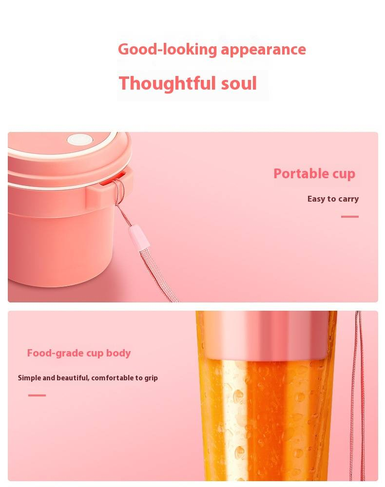 Handheld Electric Juicer Cup - Portable USB Rechargeable Blender For Fruits, Mini Juice Extractor For Home & Travel Use_voghion.com