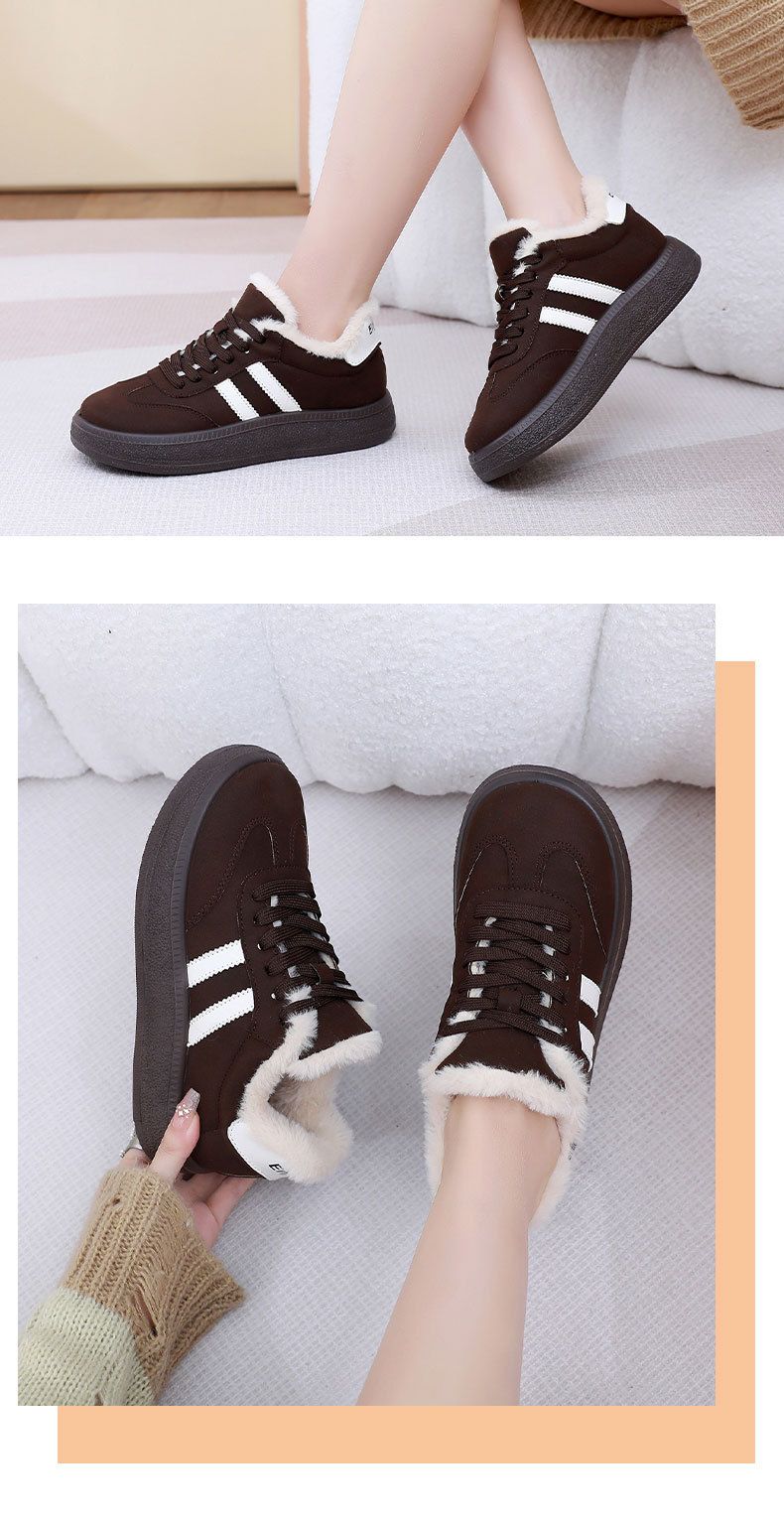 Women's 2025. Winter New Style Fleece And Thickened Front Lace-up German Training Shoes Bread Shoes_voghion.com
