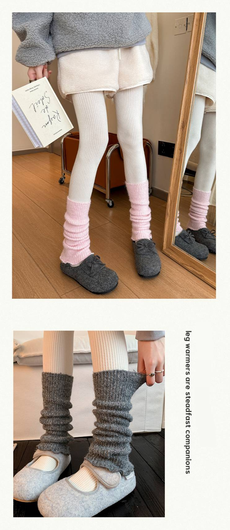 Scaldamuscoli, stivali, calzini di cotone alla moda per donne, autunno e inverno, calzini di lana spessi e caldi, pizzo con funghi, stivali da neve, calzini al polpaccio, scaldamuscoli_voghion.com