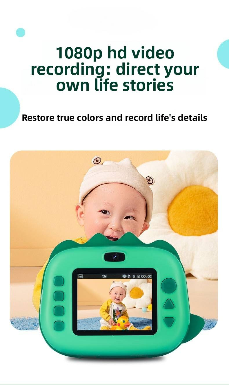 Appareil photo numérique instantané pour enfants M05 – Photos et vidéos HD 40 MP, imprimante intégrée, écran LCD 2,4", batterie rechargeable, cadeau idéal pour l'école_voghion.com