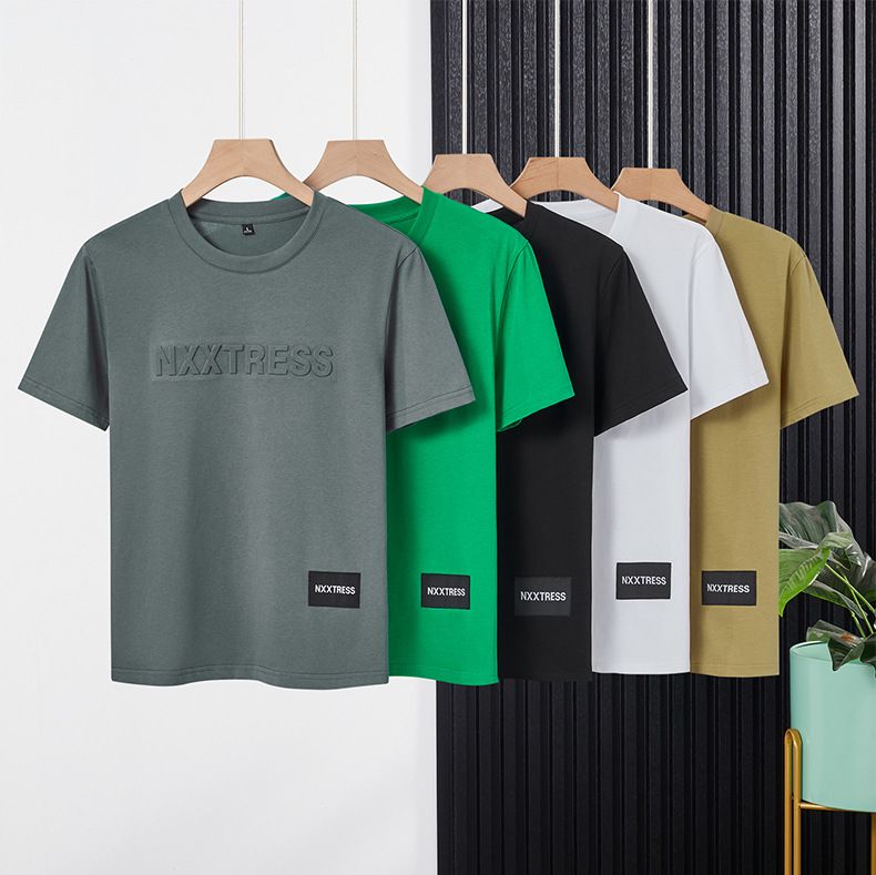 Δρυοκολάπτης Καλοκαιρινό μισό μανίκι Ανδρική στρογγυλή λαιμόκοψη χαλαρή και απλή, ευέλικτη, μοντέρνα μπλούζα με κοντό μανίκι, καθημερινή μπλούζα_voghion.com