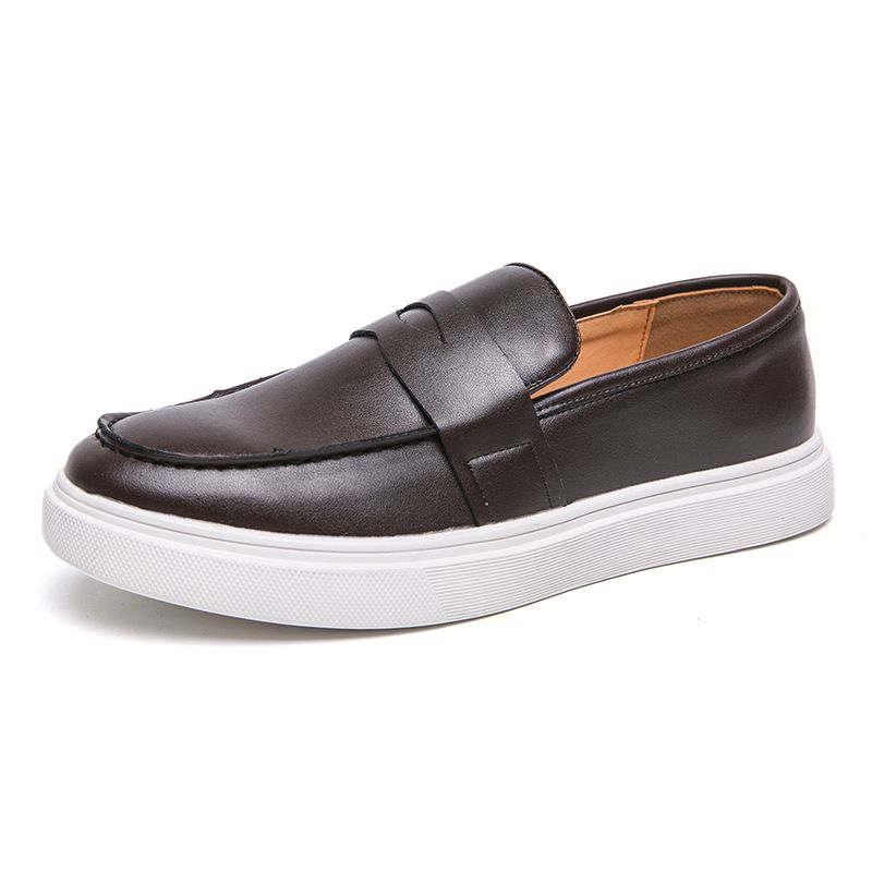Spring And Autumn New Low Cut Fashionable Casual Set Legged Loafers Large Youth Men's Shoes_voghion.com