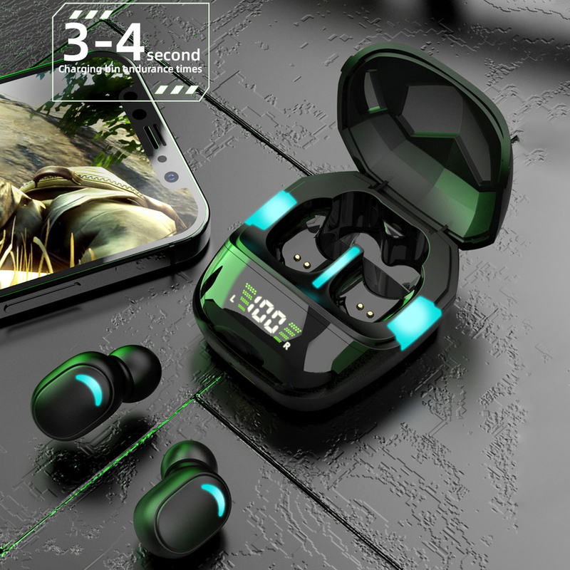 Trådløse in-ear-øretelefoner med 5.1-forsinkelse, lav lyd, Bluetooth-kompatible spillhodetelefoner for sport_voghion.com