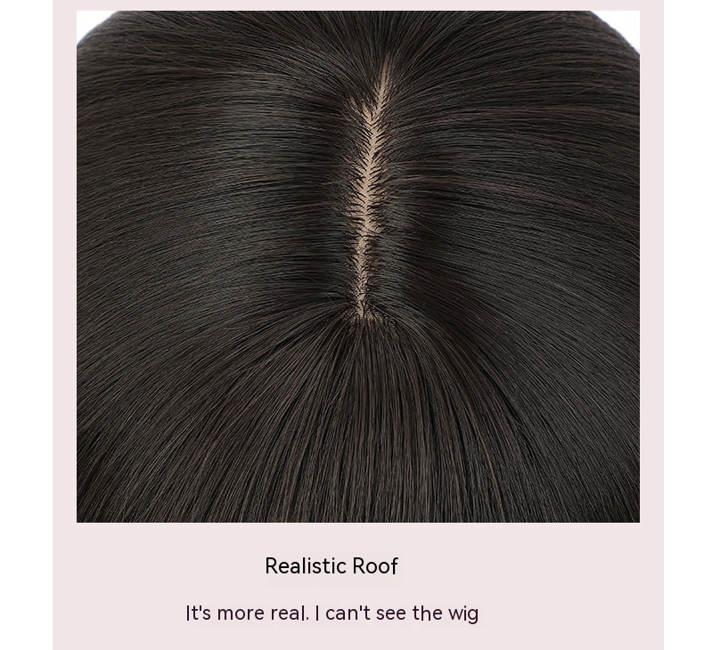 Wig Women's Long Straight Hair Brown Black Full Top Wig Winter New Fashion Level Full Head Set Long Hair_voghion.com