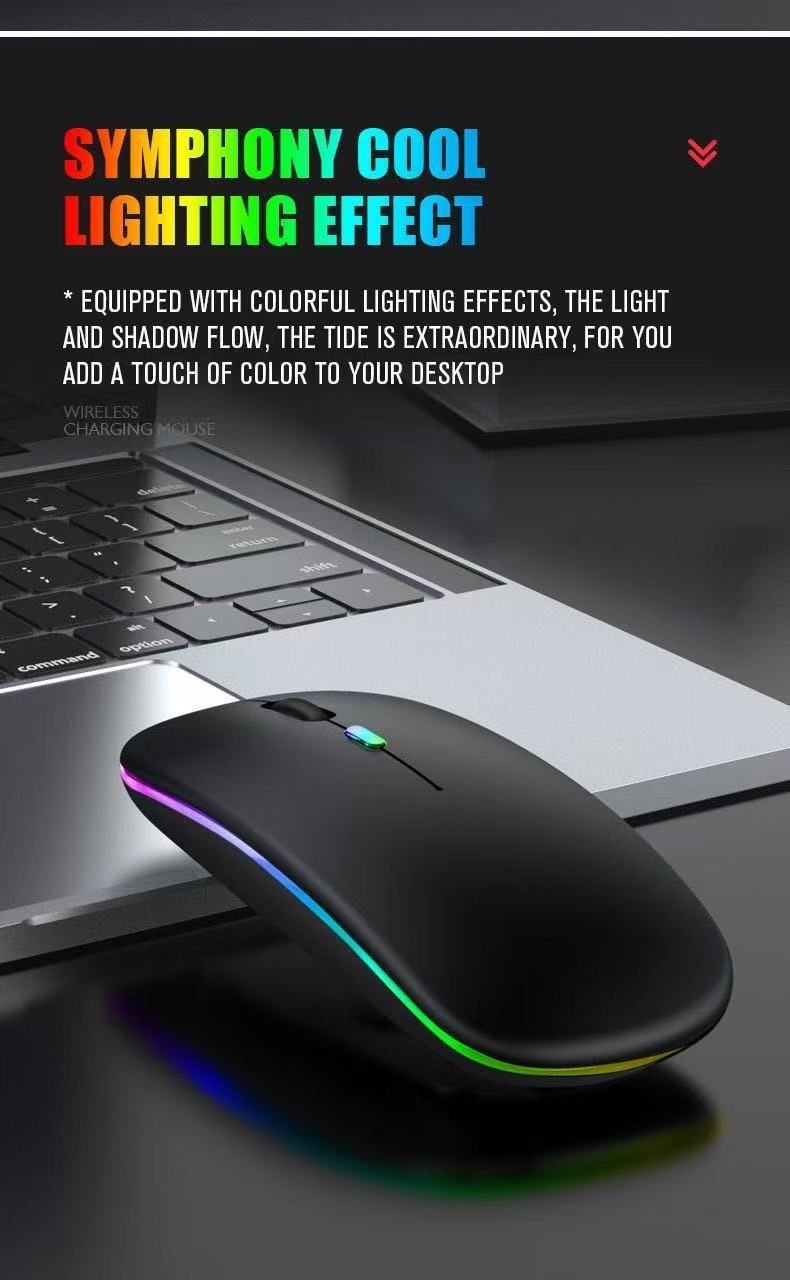 Bluetooth Light-Up Oplaadbare Stille Ultradunne Kantoortablet Zakelijke Dual-Mode Draadloze Muis_voghion.com
