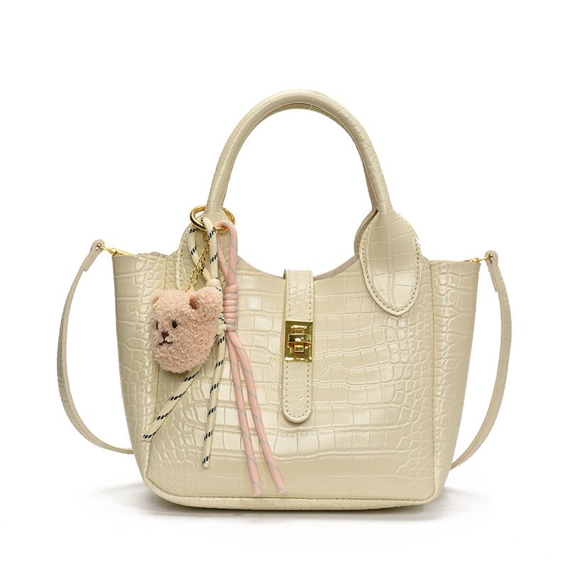 Borsa a secchiello portatile in stile coreano di nicchia per le donne 2025, nuova moda alla moda, versatile, con motivo a coccodrillo, tracolla_voghion.com