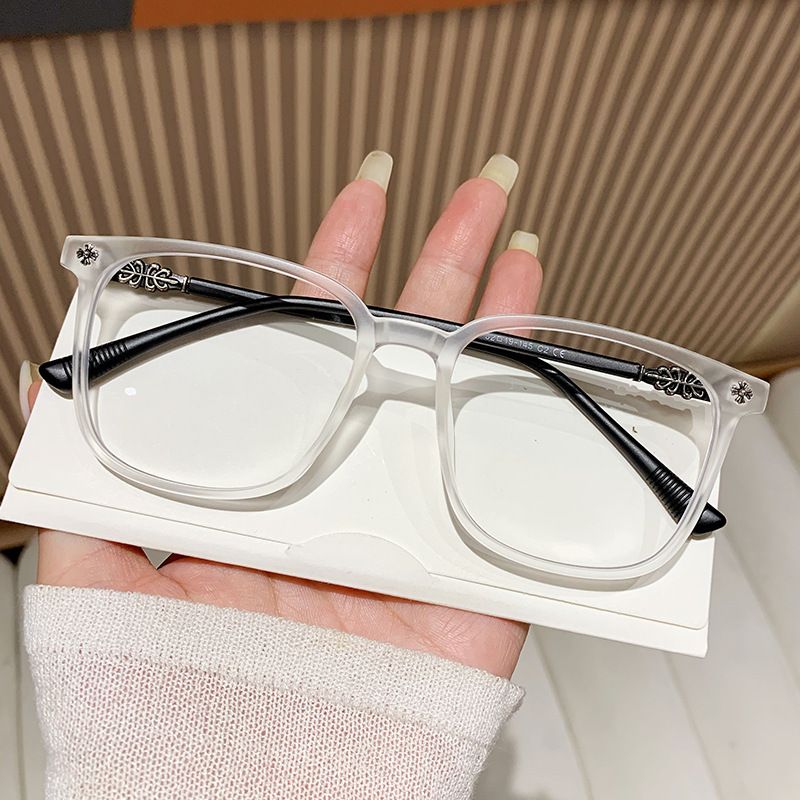 Ultra-light Retro Square Anti-blue Myopia Glasses Internet Celebrities Plain All-match Flat Glasses Finished Myopia Glasses Frame_voghion.com