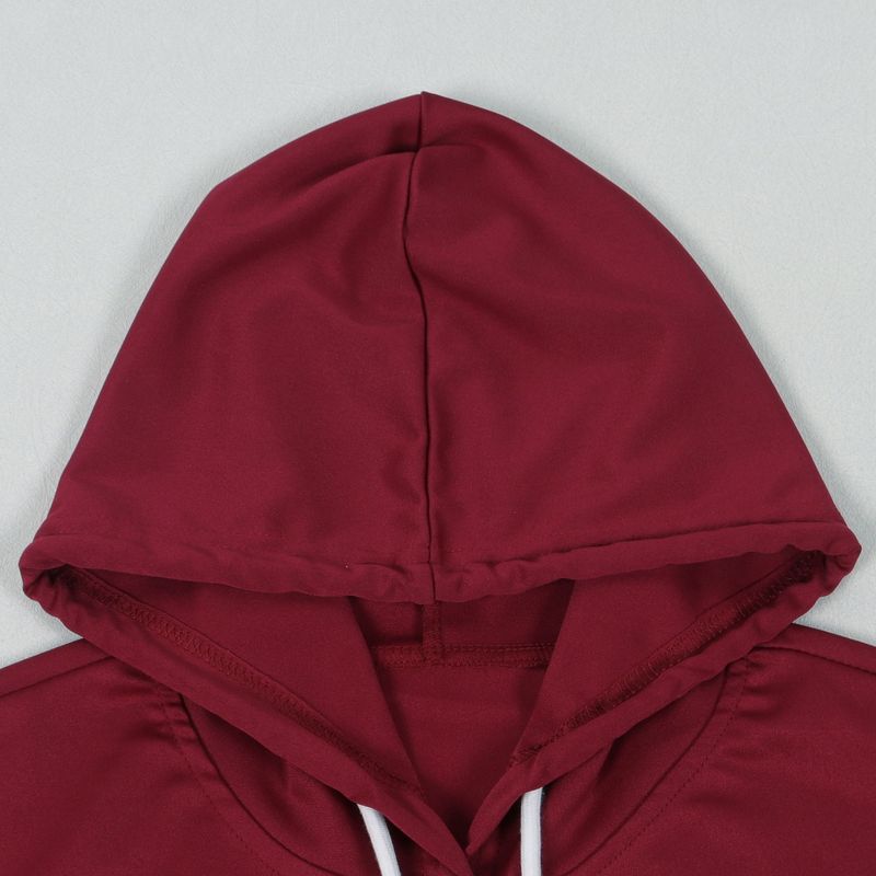 Damenbekleidung Zweiteiliges Set mit Kapuzenpullover mit Bandnähten_voghion.com