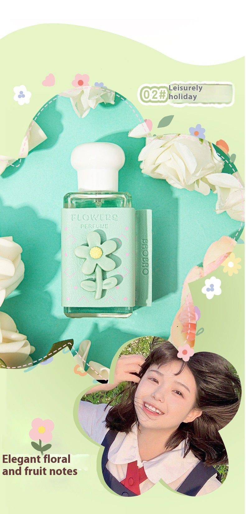 New Perfume Bag Three Dimensional Flower Perfume Flower and Fruit Fragrance Women's Perfume Long Lasting Fragrance The Same Student Perfume_voghion.com