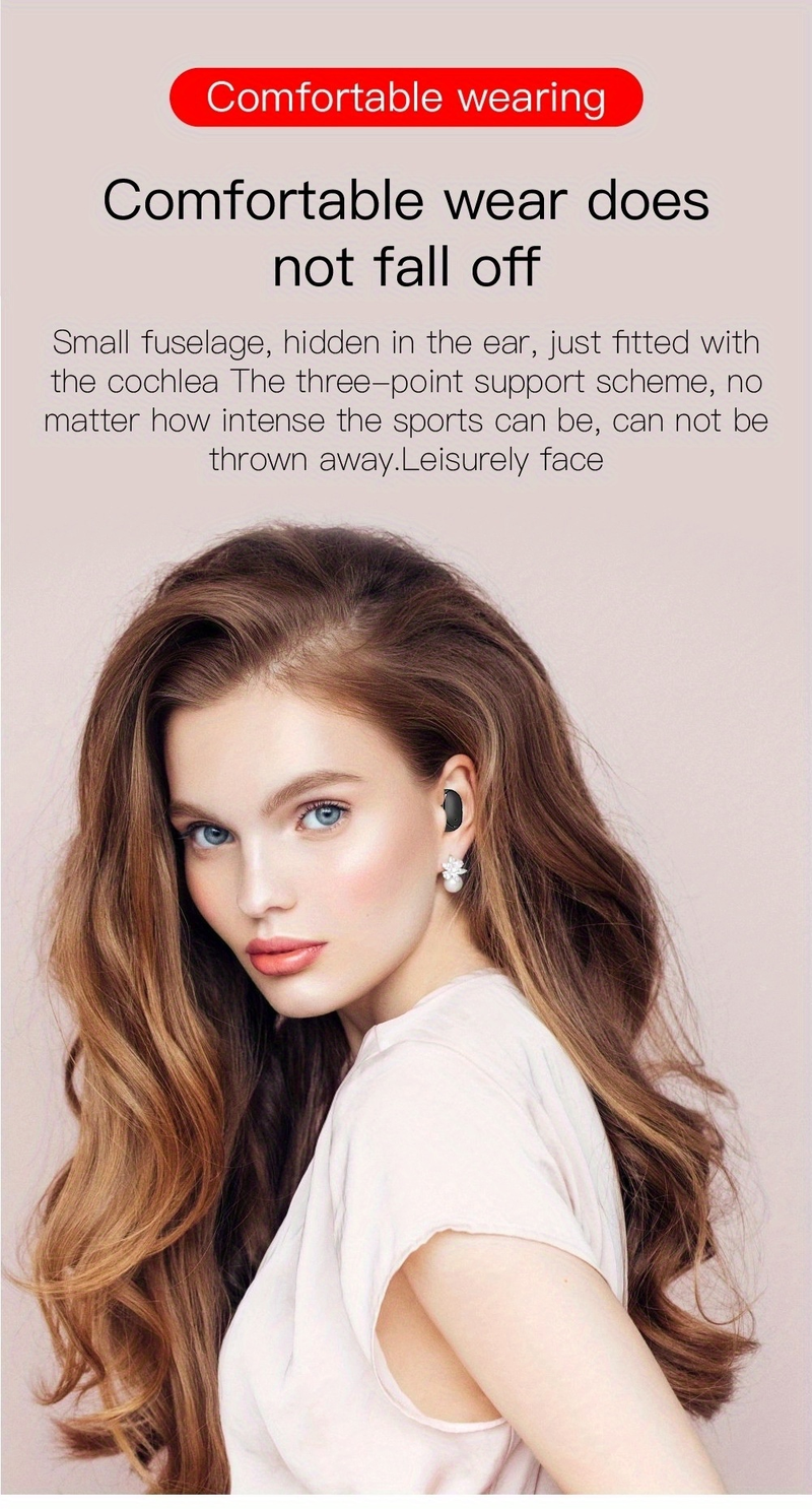 Bezvadu ausīs ievietojamas austiņas, mini spēļu austiņas, HIFI stereo sporta austiņas ar mikrofonu_voghion.com