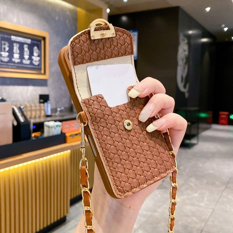 Portemonnee Diamond Case voor Samsung Galaxy A56 A06 A55 A35 A15 A54 S24 FE S25 Ultra A36 A16 Crossbody Strap Lanyard Leren Hoes_voghion.com