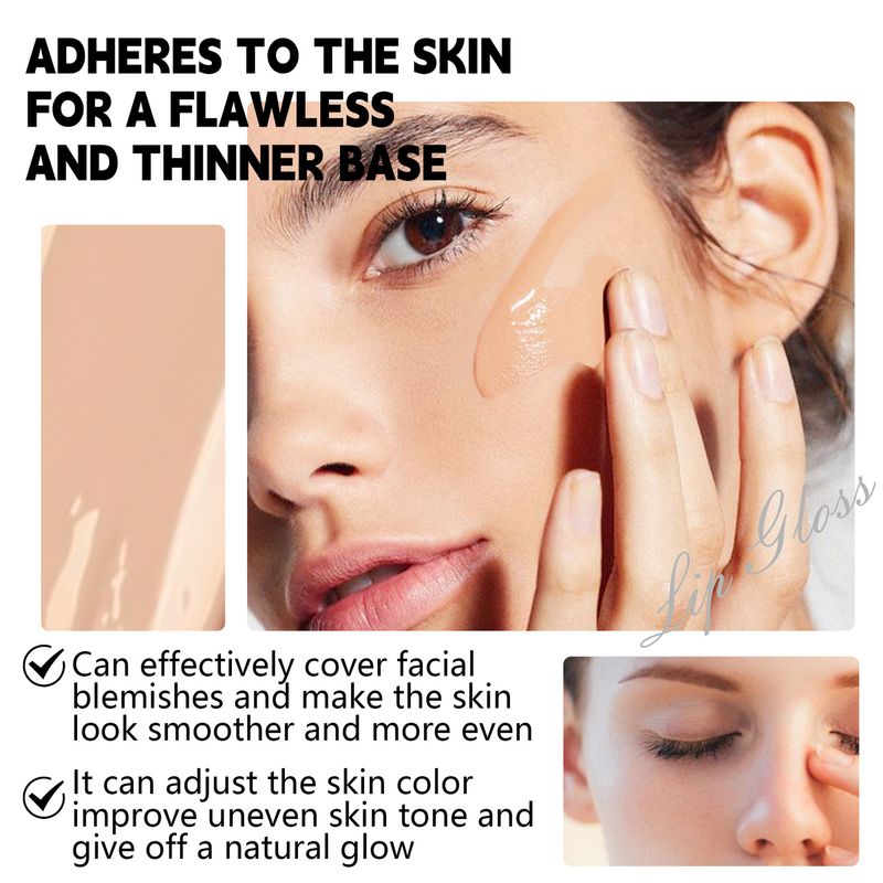 Face Foundation SHCOETY Moisturizing Concealer Oil Control Liquid Foundation Is Easy To Color Without Fading, Long Lasting Nude Makeup, Clear BB Cream_voghion.com