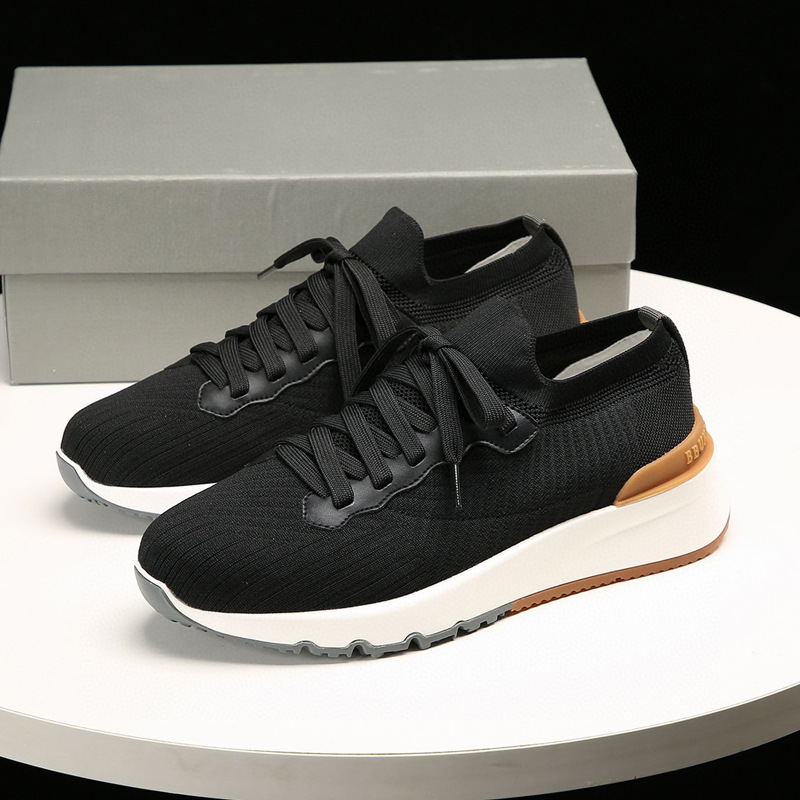 Chaussures de sport décontractées en maille cachemire pour hommes, nouvelle collection printemps-été, avec daim brillant respirant et tricoté_voghion.com
