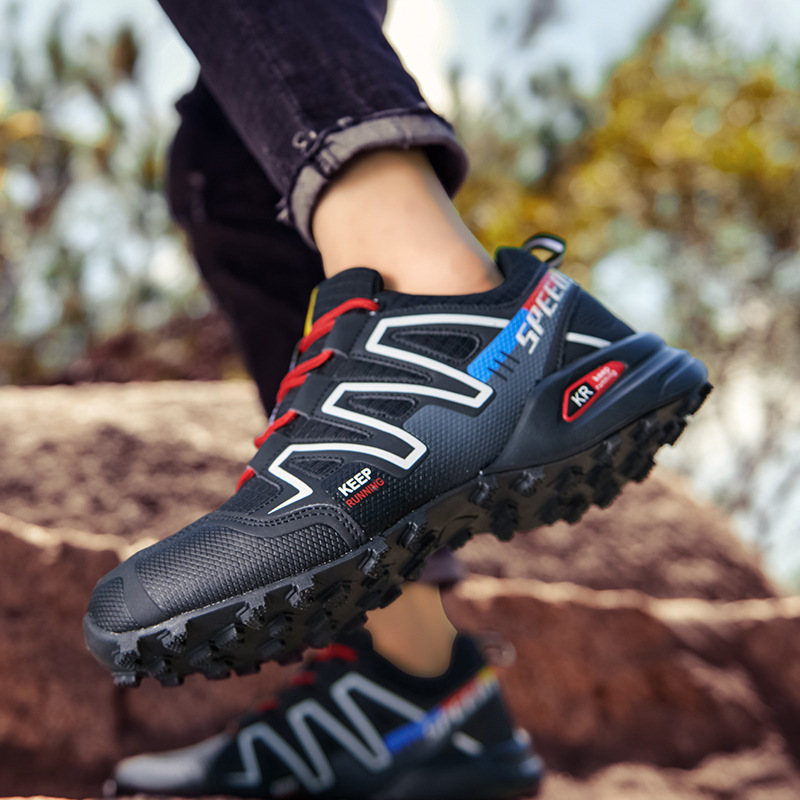 Men's and women's cross-country running shoes Outdoor sports mountaineering air cushion shoes_voghion.com