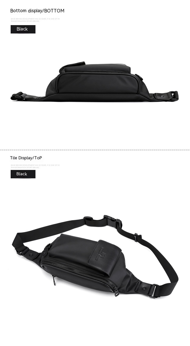 Nuovo marsupio da uomo tendenza moda borsa a tracolla multifunzionale borsa da petto casual di grande capacità borsa per cellulare da corsa all'aperto_voghion.com