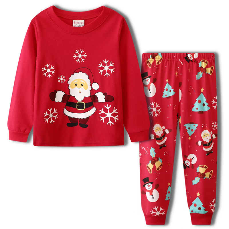 Conjunto de Navidad Niños de 2 a 7 años Ropa de hogar Ropa informal para niños_voghion.com
