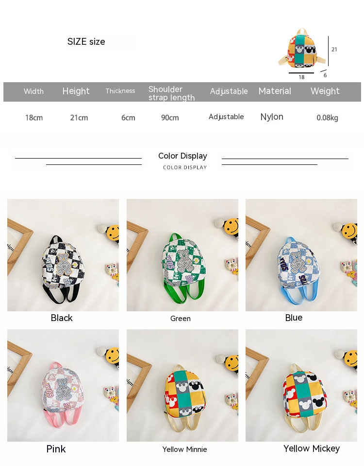 Kindergarten backpack, children's baby backpack, boys and girls aged 1-2-3-5, cartoon cute backpack for children_voghion.com