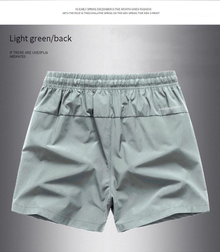 Men's Clothing Fashionable Beach Leisure Solid Color Quick Drying Loose Sports Shorts_voghion.com