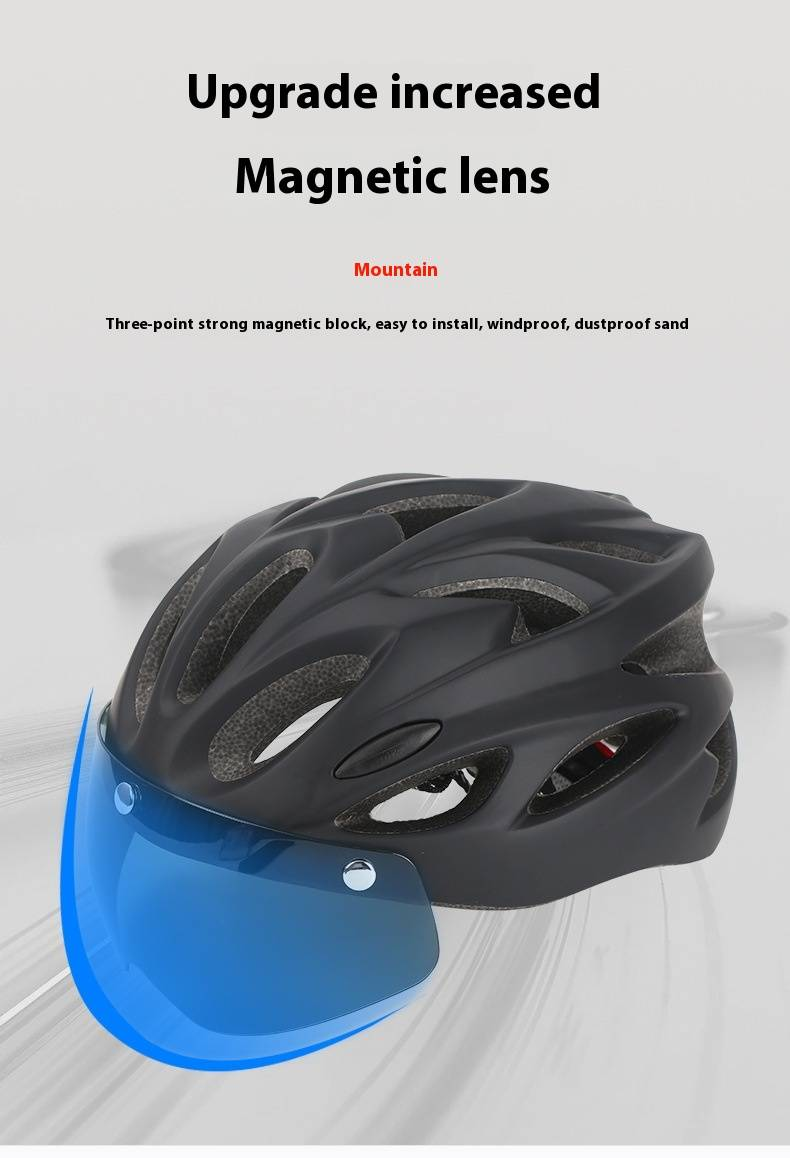 Matte Magnetic Visor Bike Helmet With Light - Ultra-Light MTB/Road Cycling Helmet For Men & Women Multi-Ventilation Safety Helmet_voghion.com