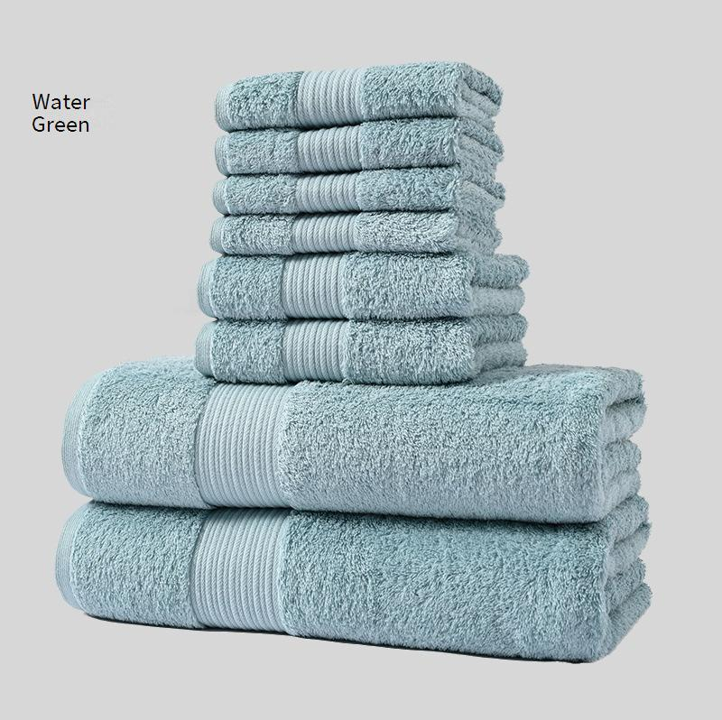 8-Piece Luxury Long-Staple Combed Cotton Towel Set - Class A Certified Extra Thick & Super Absorbent For Bath & Face Care_voghion.com