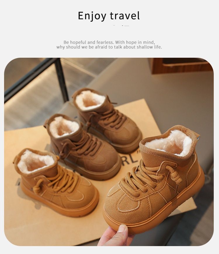 Big Head Snow Boots, Cotton Shoes, Women's 2025 New Winter Style, Lined And Thickened, Wearable, Thick Soled, Anti-slip, Warm, Short Boots_voghion.com