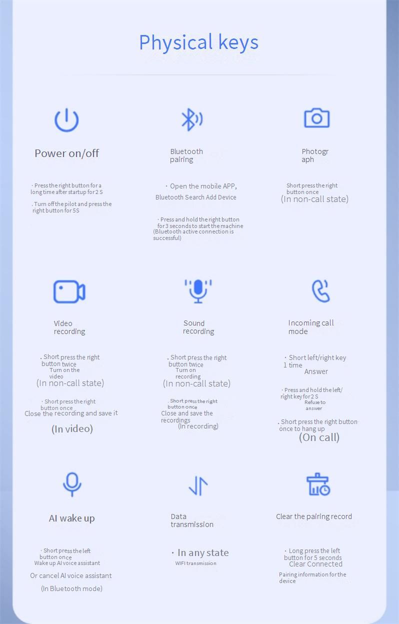 TROZUM V03-T5 Smart Glasses With 500W HD Camera, Anti-Shake Video, Real-Time Translation & Bluetooth Calling_voghion.com