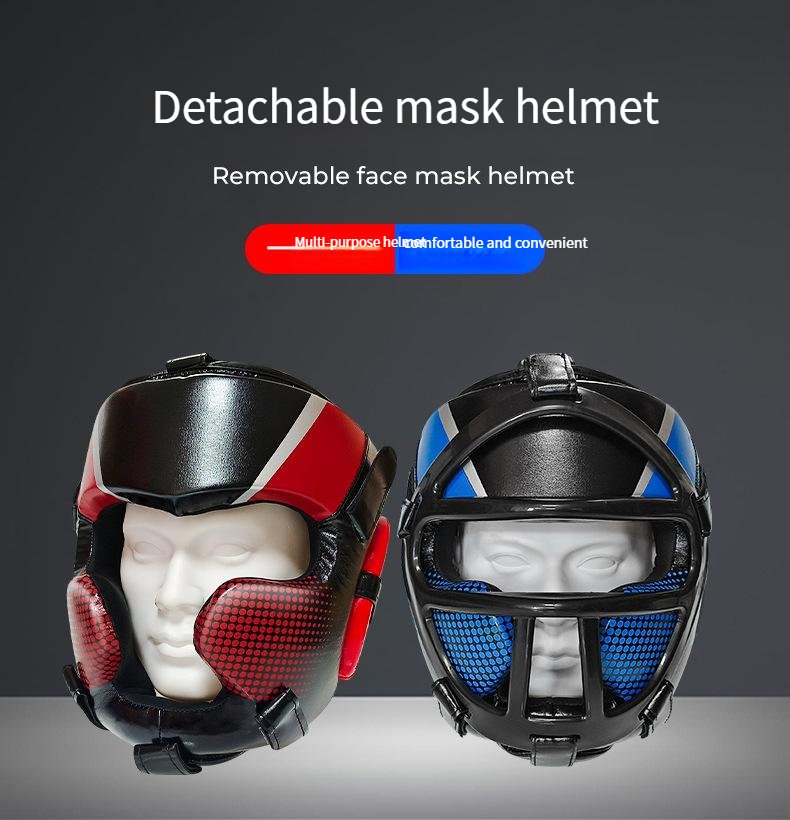 Premium Sanda & Combat Sports Protective Gear Set – Heavy-Duty PU Armor For Adults & Teens – Full Coverage Head/Elbow/Knee Protection_voghion.com